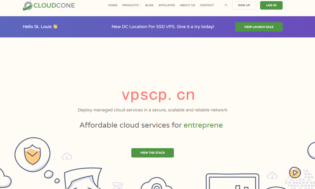 CloudCone：美国圣路易斯VPS仅需$12.99/年，1核/1G内存/14G SSD/1Gbs@1T月流量