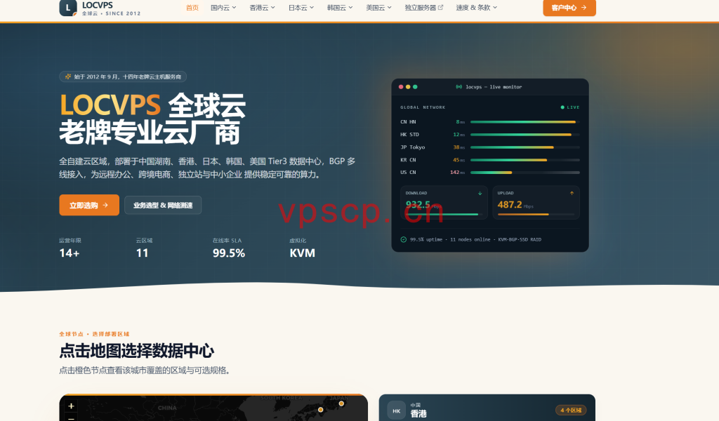 locvps：香港VPS有7折优惠仅需21元/月，1核/2G内存/30GB SSD/400Mbps@750GB月流量