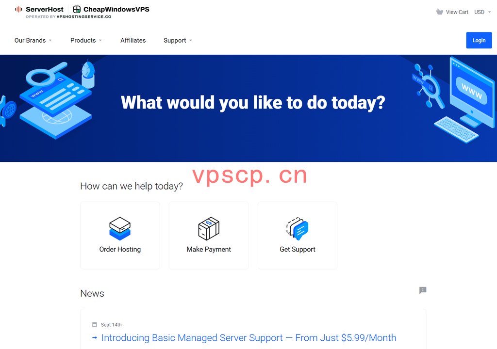 ServerHost美国VPS特价：2G内存16.99美元/年，1Gbps不限流量